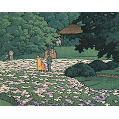 Jardin d'iris au temple Meiji à Tokyo