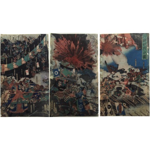 estampes japonaises Yoshitora Utagawa La conquête de la Corée