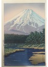 estampes japonaises Hasui Kawase Le mont Fuji vu d'Oshino