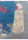 estampe japonaise Kunisada II Utagawa La présentation de l'enfant au temple