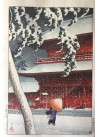 Le tmple zojo-ji shiba sous la neige