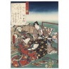 véritable estampe japonaise de Kunisada Utagawa chapitre 17 du dit du Genji