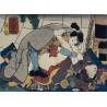 véritable estampe japonaise érotique appelée shunga de l'ère Edo