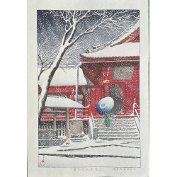 estampe japonaise shin hanga de Hasui Kawase neige au temple Kiyomizudo