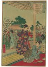 Hiroshige III et Kuniaki II Fleurs d'automne au jardin Hana-yashiki à Mukojima